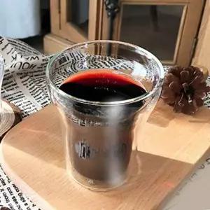 이중 유리컵 투명 200ml 내열유리컵 커피잔 음료컵