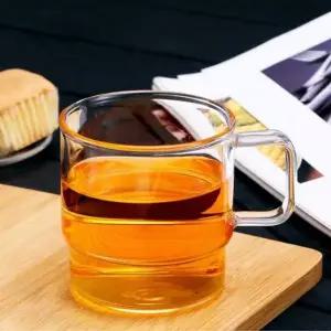손잡이 물컵 음료 에이드 글라스 내열유리컵 250ml 유리잔 카페컵