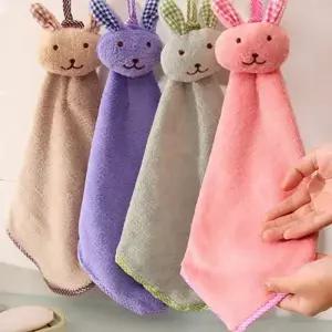 [콩심팥심]토끼 핸드타올 고리수건 아기목욕타올 어린이집고리수건 유아