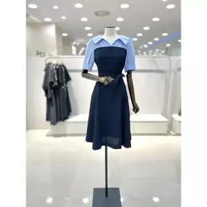 한정수량 베스띠벨리 셔츠 레이어드 벨티드 원피스 BKOAE2536 NA