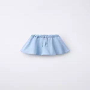 자라 ZARA 플라워 데님 버뮤다 스커트 - 라이트 블루 8614011406 984357