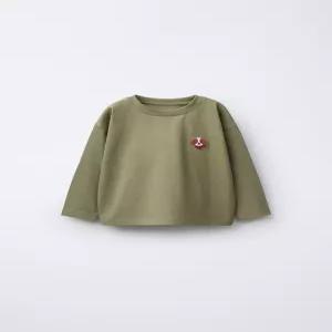 자라 ZARA 애니멀 러버라이즈드 티셔츠 - 카키 0722507505 938930