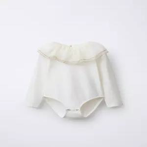 자라 ZARA 더블 튤 칼라 바디수트 - 스크래치 화이트 4012510251 970769
