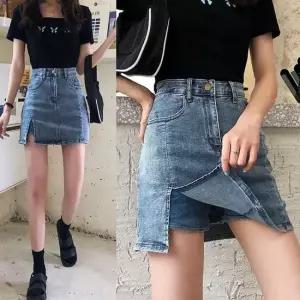 셀럽하우스 데님 치마바지 스판 스커트 트임