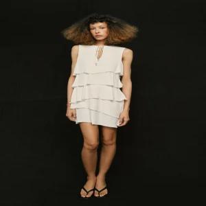 자라 ZARA 프릴 미니 원피스 - 크림 2134842712 988147