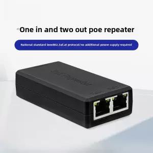 NVR IP 카메라용 IEEE 802.3af 표준이 포함된 2 포트 POE 확장기 100Mbps AP IP 음성 POE 범위에 대해 100