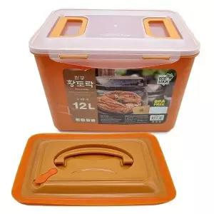 황토락 김치통 6호 대 12L 누름판포함 절임 밀폐용기 김장용품 (WB309F5)