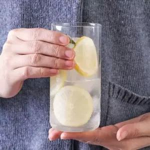 베이직 원형 내열강화 유리컵 450ml 투명 물잔 음료잔 예쁜유리컵 (W97D501)