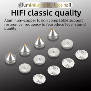 HIFIDIY 라이브 4PCS 4 세트 스피커 스탠드 피트 발 패드 알루미늄 합금 금속 (천연 나무 아님) 스파이크