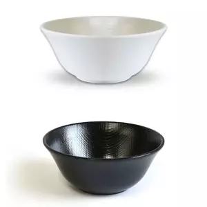 멜라민 대접 라면 우동 면그릇 22.6x9.3cm 25호 블랙 면기그릇 (WCF335D)