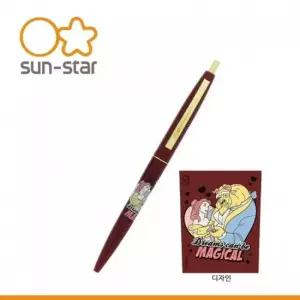 귀여운 클릭 골드 유성 검정펜 0.5mm 미녀와 야수A