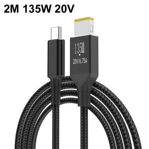 PD 135W 100W 65W 20V/6.75A/5A/3.25A Lenovo 노트북 ThinkPad Legion Y9000 용 USB C-사각형 11x4.5mm 충