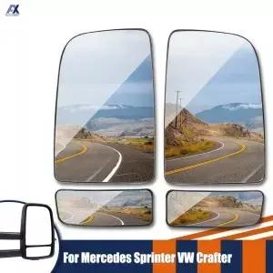 메르세데스 벤츠 스프린터 2006-2018 VW Crafter 2006-2017 밴용 우측 좌측 윙 미러 유리 상부 볼록 푸시