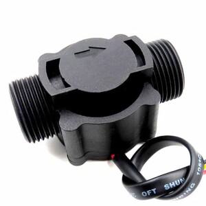 물유량 센서 플라스틱 터빈 계량기, FS300A G3/4 인치, 1-60L/분 작업 DC3.5-24V 홀 효과 카운터