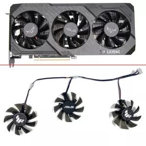 ASUS TUF Gaming X3 RX 5700 XT RX5700 XT 그래픽 카드 팬 교체 FD8015U12S GPU 팬용 새 3PCS 75MM 4PIN 냉