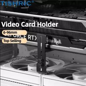 TISHRIC 컴퓨터 그래픽 카드 바다 전망 룸 데스크탑 컴퓨터 GPU 12cm 팬 스테인레스 스틸 비디오 카드