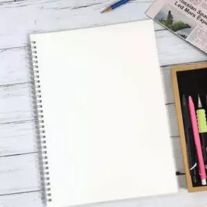 스프링공책 캘리그래피노트 A4 반투명커버 무지 노트