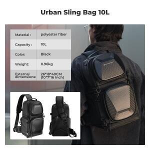방수 하드케이스K&F CONCEPT 10L 카메라 슬링백 하드쉘 사진작가용 크로스바디 (소니,