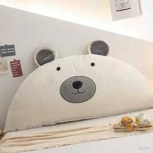 공구샵 공부방석 등받이방석 곰돌이 등받이 쿠션 화이트 90cm