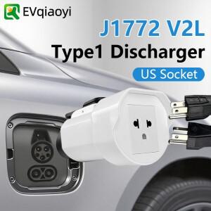 EVqiaoyi J1772 V2L 방전기 to16A US 소켓 type1 자동차 Hundai Kona EV IONIQ 5/6/9 Kia Ford 용 차량-부