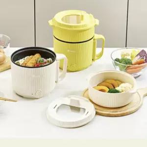 전기냄비 라면포트 1.2L 멀티쿠커 찜기세트 전기포트 자취 캠핑용