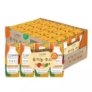 상하목장 유기농 주스 사과오렌지케일, 125ml, 24개