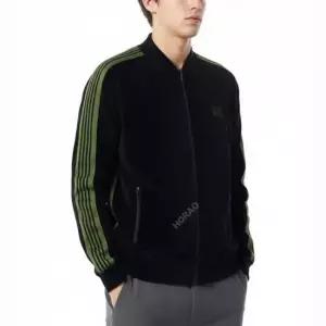니들스 MUST IT_ Rib Collar Track Jacket CPE Velour - Black RW323) 리브 칼라 트랙 자켓 벨루어)