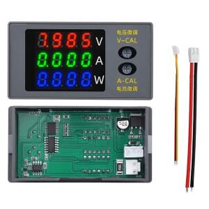DC 0-100V 10A 1000W 전압 전류 전력계 감지기 테스터 4Bit LED 디지털 DC730