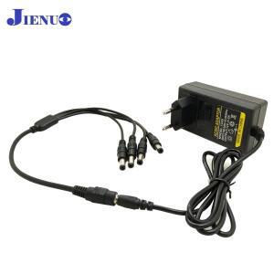 JIENUO 전원 어댑터 DC 12V 2A EU 플러그 공급 CCTV 카메라 DVR NVR IP 캠 ALED 아날로그 LED 라이트 스트