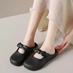리본슬리퍼 쿠션슬리퍼 발편한 여성실내화 푹신한실내화 베란다 사무실 쿠션 푹신 이쁜