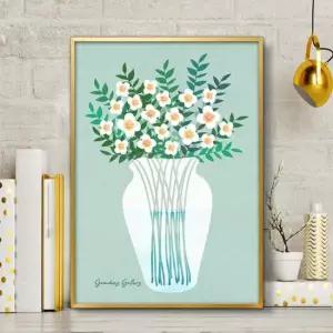 북유럽 꽃그림 액자 A3 VASE4 북유럽그림 북유럽인테리어