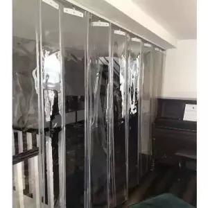 접이식 투명 슬라이딩 PVC 도어 자바라