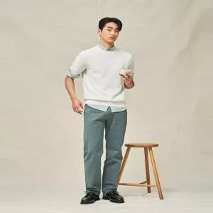 빈폴 멘 가먼트 다잉 레귤러 팬츠 그린 BC5221C12M 코튼 치노팬츠 C12M 4887661