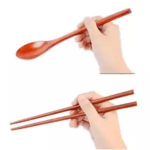 나무수저 가정집 주방 나무 원목 옻칠 숟가락 젓가락 수저 세트