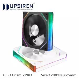 UPSIREN UF-3 Prism 7PRO 컴퓨터 케이스 냉각 팬 양면 풀 렌즈 12CM ARGB 마더보드 동기화 CD 패턴 축