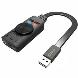 고품질 PC용품 비트웨이 USB 7.1ch 사운드 카드 GS3 usb사운드카드 7.1사운드카드 W5BECF3