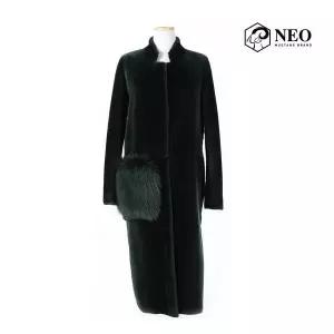 리버시블 폭스퍼 포켓 리얼 무스탕 롱코트 1118023