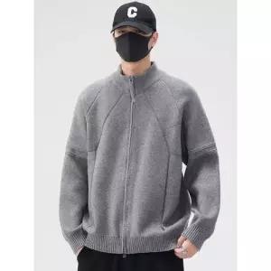 슬램덩크 남친 니트 캐주얼 스웨터 솔리드 멋스러운 브이넥 봄가을겨울 카디건 HO3