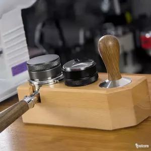 공구샵 탬핑스테이션 바리스타 탬퍼받침대 58mm 느티나무