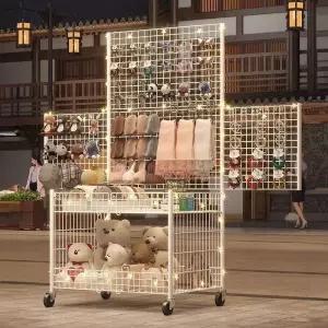 접이식 진열대 마트 가판대 이동식 매대 노점상 철제랙 백화점 판촉 부스형 휴대용 폴딩
