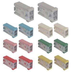 EPLZON 15A 20A 25A 30A 40A 60A 32V 미니 슬롯형 자동차 MCASE 모양 카트리지 퓨즈 키트(14개들이 팩) iAF