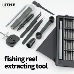 LINUE 낚시 태클 Diy 수리 스피닝 베이트 캐스팅 릴 부품 분해 언로드 유지 보수 도구 키트