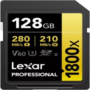 렉사 128GB 프로페셔널 1800x UHSII SDXC 메모리 카드(골드 시리즈)