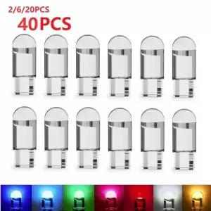 12V24V T10 LED W5W Canbus 유리 COB 6000k 독서 돔 램프 마커 웨지 번호판 전구 168 194 192 흰색 빨간색