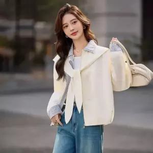 블랙팬서 여자 봄 슬림핏 체크 탈부착 후드 코트 OPH1