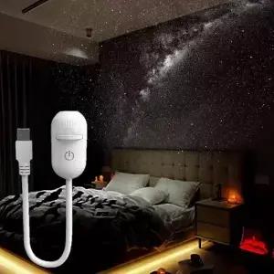 USB 프로젝터 조명 2in 미니 360 ° 회전식 LED 별빛 하늘 무드등 파티 홈 토성 장식용
