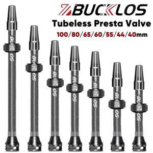 BUCKLOS 튜브리스 프리스타 밸브, 알루미늄 합금 F/V 자전거 부품, 로드 바이크, 40mm, 100mm