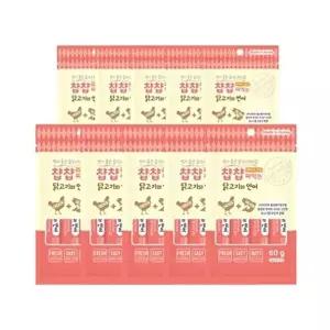 고품질 강아지 츄르 닭고기와연어60g 10P 짜먹는 애견 간식 닭고기츄르 닭고기간식 W60586E