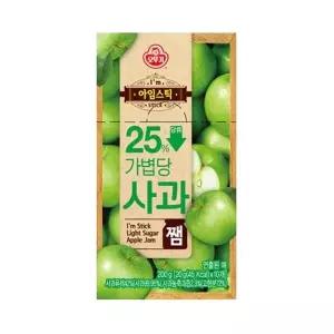 오뚜기 아임스틱 가볍당 사과쨈(10T) 회사 탕비실 교회 모임 선물 자취 겨울차 손님접대 200G