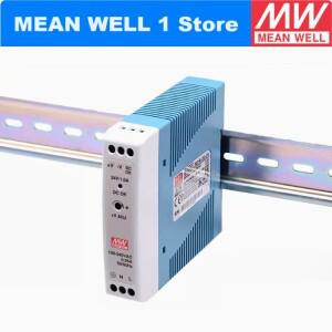 MEAN WELL MDR-20-24 단일 출력 산업용 DIN 레일 전원 공급 장치, 24V 1A